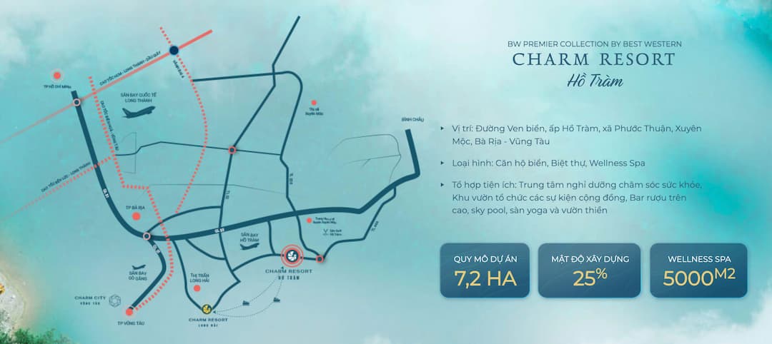 Hình ảnh vị trí dự án Charm Resort Hồ Tràm