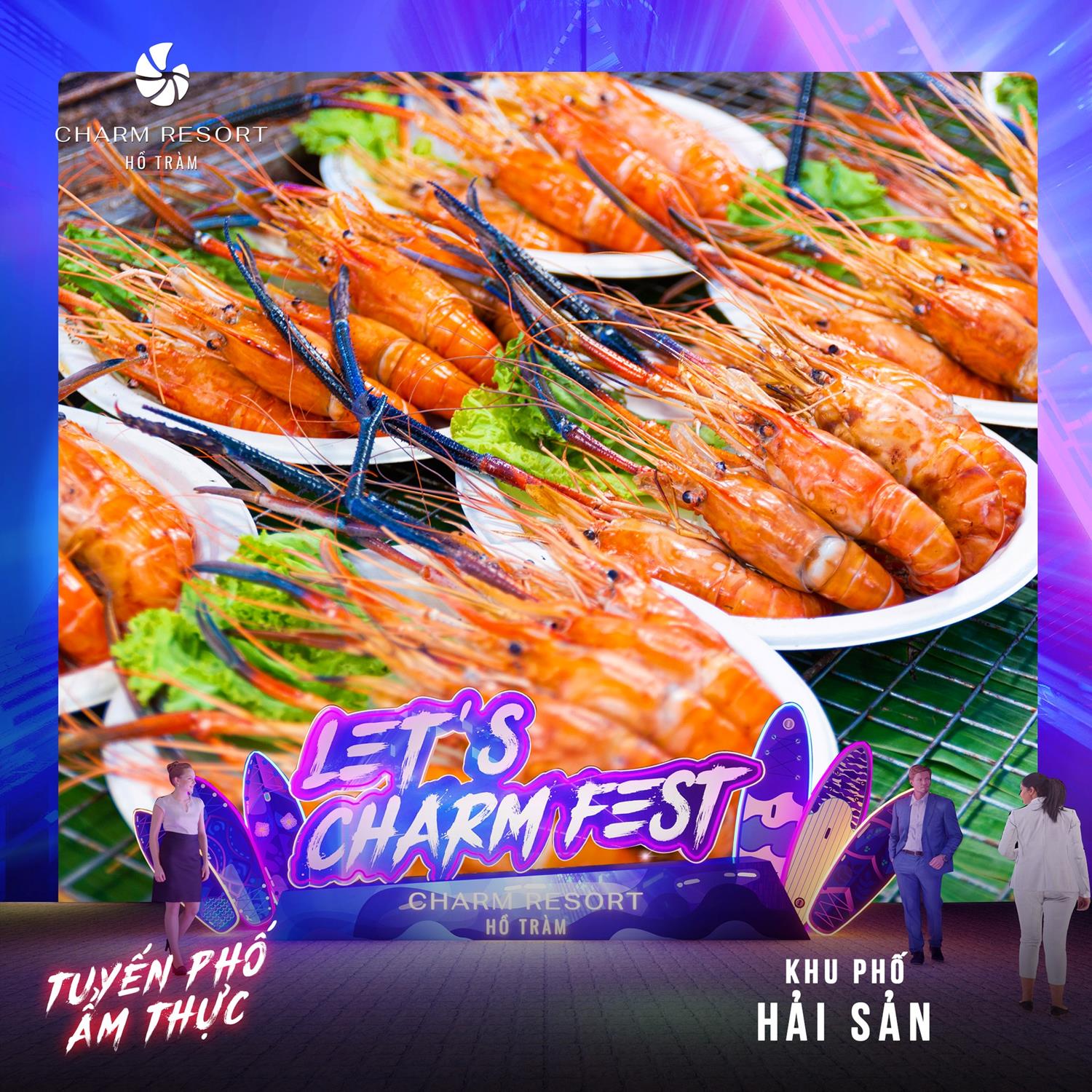 ẩm thực lễ hội Lets Charm Fest Charm Resort Hồ Tràm Lễ 2 tháng 9